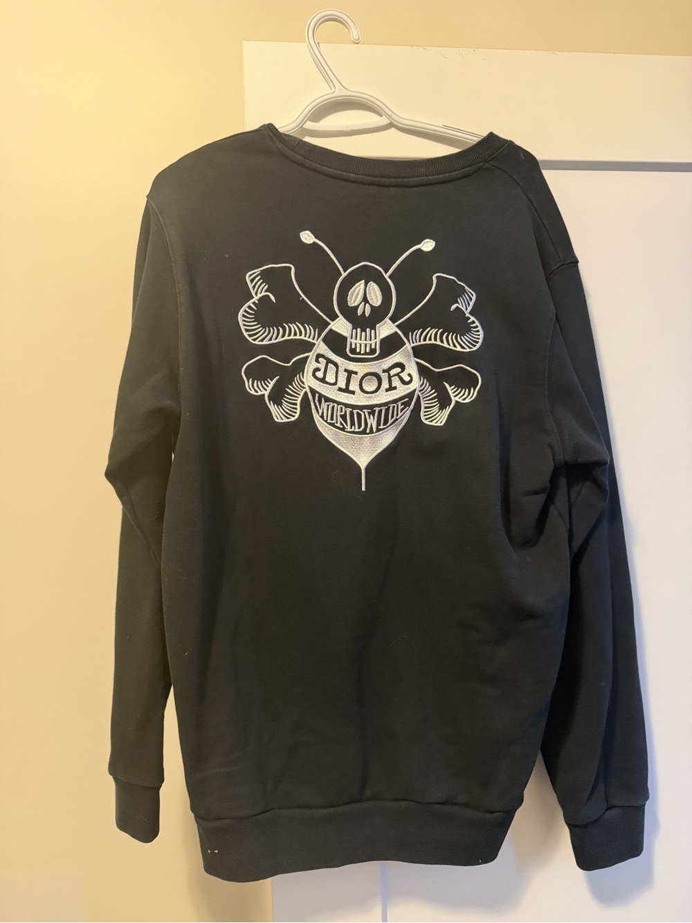 Dior Black Crewneck with White Graphic Back